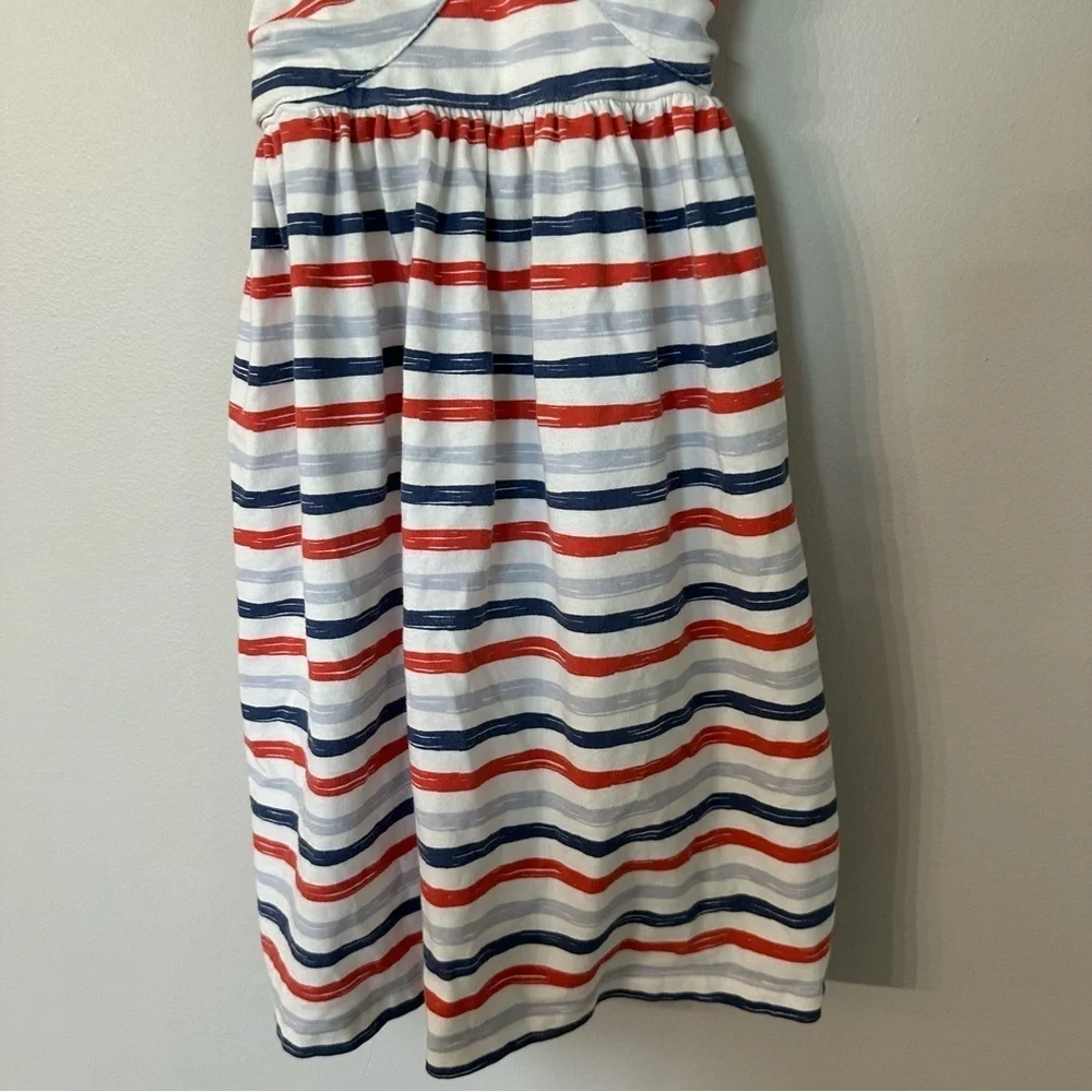 Tommy Bahama Kid Sleeveless Red White & Blue Stripe Cotton Dress Sz 5 (Girl) GUC